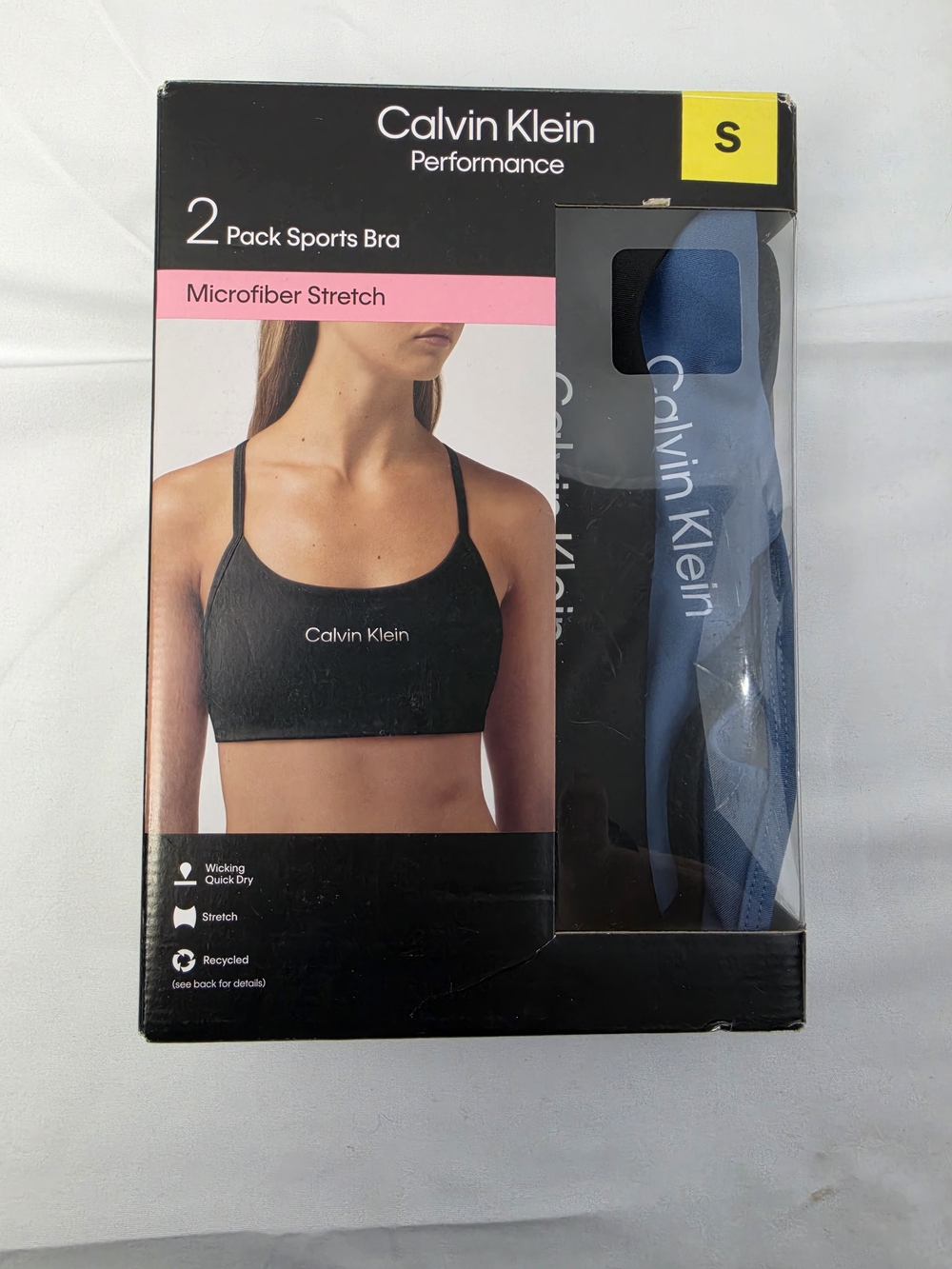 Calvin Klein 2-Pack Sports Bras - Black & Blue
